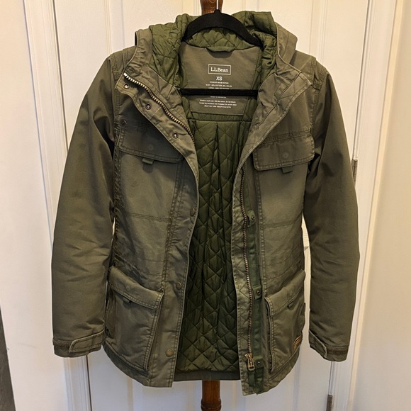 L.L. Bean Women's Olive Utility Jacket - Size XS - Picture 9 of 16